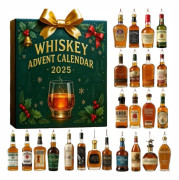 Whiskey Adventskalender 2025, Julkalender med alkohol, Ornament med flygplanslåda för enkel förvaring och gåva