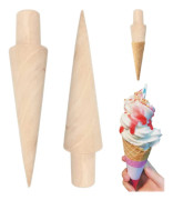 Pieces Cone Köksrulle Våffelkona Trä Glasskone Form för DIY Bakverk Dessert Bakning Dekorations Tillbehör