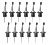12-pack rostfria hällpipar, precisionshällningskontroll för spritflaskor, hållbar rostfri design, lätt att rengöra, mångsidig användning i barer och