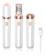 (Vit) Epilatorer Hårborttagning för Kvinnor - Smooth Glide Epilator och Borttagning 2-i-1 - Mini Storlek Epilerande Pincett för Ansikte Armhålor Rygg Portabel Slät