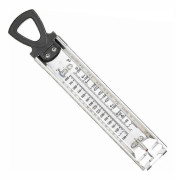 Hembakat Sockerttermometer Kompatibel med Matlagning av Godis eller Sylt, Fritering och Allmänt Köksbruk, Rostfritt Stål, 30,5 Cm - I lager