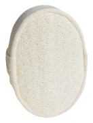 Exfolierande kroppsskrubb för män och kvinnor, mjuk frottébaksida med praktisk rem, bred hängögla i bomull för enkel förvaring, naturlig luffa