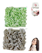 2-i-1 duschsvamp och handduk, Loofah tvättlapp, mjuk exfolierande svamp för skonsam rengöring, lämplig för alla hudtyper