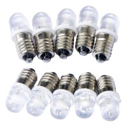 10 st E10 12V LED-spotlampor Varmvit