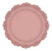 5 st Runda Bordstabletter Diameter 10cm Silikon Spets Tvättbara Vattentäta Halkfria Bordstabletter för Matbord Kök Rosa