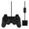 (Svart) Gamepad - Shock Controller - PS2 - Kabelansluten - Vibration - Ergonomisk Black