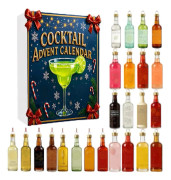 Whiskey Adventskalender 2025, Julkalender med alkohol, Ornament med flygplanslåda för enkel förvaring och gåva