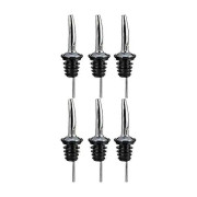 304 Rostfritt Stål Olivolja Vinflaska Propp Hällare Dispenser Vinmun Likör Sprit Glaslock Flöde Oljeflaska Hällpip 6PCS