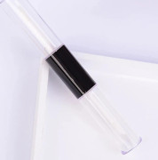 1 st Dubbelsidig Transparent Läppstiftsförpackning Behållare Tom Dubbelhuvud Läppglansförpackning DIY Smink Balsamförpackningsflaskor