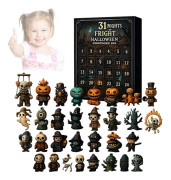 2025 Halloween Adventskalender, Halloween Nedräkningskalender, 31 Skräcknätter, Adventsbox Samlarobjekt med Figurer (31 Dagar)