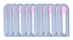 Silikon Läppborste Set Mini Mjuka Portabla Sminkborstar Läppstift Läppbalsam Applikatorborstar Läppvård Skönhet Sminkverktyg 10st