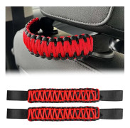 2 st Nackstödshandtag, Nylon Paracord med Nackstödsmonterade Biltillbehör Universal för SUV Pickup Truck
