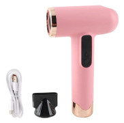 USB Rechargeable Cordless Hair Dryer 15600mAh High-Speed Motor Compact Low Noise Electric Hair Blower for Outdoor Camping Travel Dorm Pink