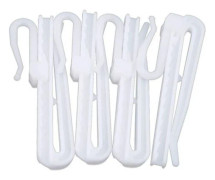 A set (50 pcs) 7 cm adjustable plastic curtain hooks S-shaped soft lifting hooks door window curtain hooks accessory pack (white) CHAM