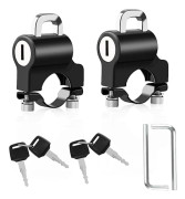 [13R]Pieces Motorcycle Helmet Lock Anti-theft Helmet Mount Motorcycle Accessories Helmet Anti-theft Lock with Keys Security Lock for 22mm Handlebar