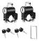 [13R]Pieces Motorcycle Helmet Lock Anti-theft Helmet Mount Motorcycle Accessories Helmet Anti-theft Lock with Keys Security Lock for 22mm Handlebar