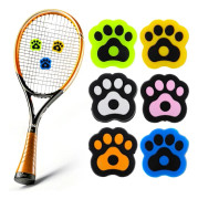 6 st Tennisracket Dämpare Tennisdämpare för Racket Silikon Tennis Stötdämpare Katt Tass Tennisracket Dämpare Sött Mönster Tennistillbehör f