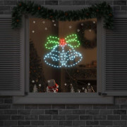 vidaXL Julklinga 144 LED-lampor Flerfärgsdesign 57 x 47,5 cm PVC