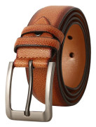 Belts for Men Genuine Leather Belt for Jeans Dress Black Brown Regular Big and Tall Size for Father's Day Gift, - Camel 120cm