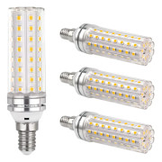 E14 12W LED-lampa, 220-240V, 1200LM Kallvit 6000K, Ej dimbar, Motsvarar 100W glödlampa, 4-pack