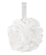 (Vit) Duschbadsvamp, 50g Mjuka Duschpuffar för Kroppstvätt Skrubber Rengöring Loofah Badrumstillbehör, 1-pack
