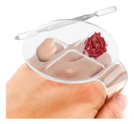 1st Sminkpalett Hand Kosmetiska Verktyg Blandning Nagelpalett Sminkblandning Akryl Nagelkonst Palett Polish Hållare Platta