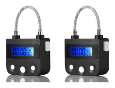 Hushålls-tidslås med elektronisk timer och automatisk frigöring