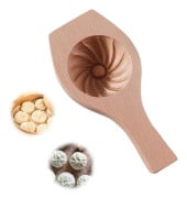 1 st DIY Ångad Bulle Trä Månkaka Blomma Form Kaka Mitten av Hösten, DIY Ångade Bulleformar, Trä Ångbulleform, Baozi Dumplingform