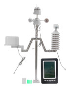 Trådlös väderprognosstation med LCD-bakgrundsbelysning, vindhastighetsmätare, regnmätare, instrument