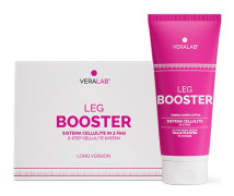 Veralab Leg Booster - Lång Version - Omformande Cellulitsystem i 2 Steg -Kräm + Korsett Guaina M