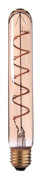 LED-rörlampa spiral filament T30 4 W E27 bärnsten 30×255 mm dimbar