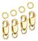 4 st hummerlås för armband, smyckestillverkning, 18k guld, koppar, hoppringar