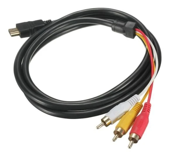 Kabel Audio Video Adapter 1,5 Meter 1080P HDTV HDMI Hane till 3 RCA AV-kabel