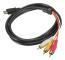 Kabel Audio Video Adapter 1,5 Meter 1080P HDTV HDMI Hane till 3 RCA AV-kabel