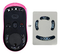 1 set 0,8 mm glasmusfötter skridskor Musklistermärke för Logitech G Pro Wireless GPRO X Superlight rundade böjda kanter