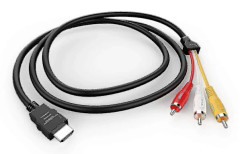 HDMI till RCA-kabel, 1080p 1,5m HDMI hane till 3-RCA Video Audio AV-kabelkontaktadapter Sänd db