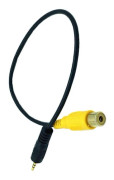 RCA till 2,5 mm AV-IN videokabel för bilens bakre kamera, GPS, DVR Dashcam - Guldpläterad 30 cm