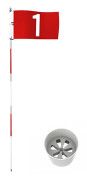Golf Flag 180cm for Garden Indoor Yard Putting Green Golf Hole Cup and Flag for Putting Practice