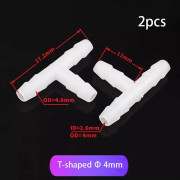2 st PP armbågskopplingar Akvariumtankbeslag 4MMT TYP T TYP 4mmT Typ