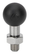 Motorcykel Gängad Kulmontering Rostfritt Stål Gummi Enkel Installation Kuladapter för Motorcykel Telefonhållare M10