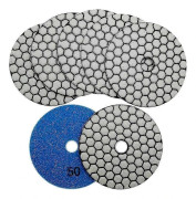 7 st Diamantpoleringsskiva 4 \"/100mm Torra Diamantpoleringsdynor Kompatibla med Marmor, Granit, Sten, Betong (#50)-CE