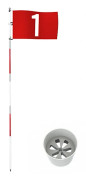 Golf flagga 180 cm för trädgård inomhus gård putting green golfhål och flagga för puttingövning