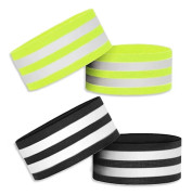 QU-Reflexband, reflexarmband i två färger, utomhuslämpligt för ridning, löpning, självhäftande säkerhetsband.