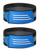 2 st Stretchiga Elastiska Cykel Ankel Ben Wrap Cykelsäkerhetsband Extra Breda (LGL) Blue 30cm x 3.5cm