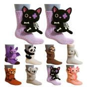 Roliga Djurtofflor | 3D Stickad Kanin & Koala Design | Unisex[YDE]