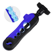 Bärbar Spinnrulle Linupprullare med Silikonskydd - Justerbar Spolhållare Blue+Black Blue+Black