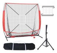 5x5 ft baseball och softball träningsnät, bärbart nät för batting, fångst, pitching. Inkluderar ram, väska och tee.