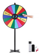 36 tums snurrande prishjul, 18 spelautomater, roulett med torr radering och 2 markörer. Vinn Fortune Spin i Carnival!