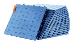 Garageplattor 12x12x0,53 tum, 25-pack, halkfria dubbelsidiga texturer för garagegolv, källare och verkstäder, blå.