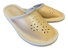 Beige, lugna barntofflor, hustofflor med bukett - nummer 155 Barntofflor 29